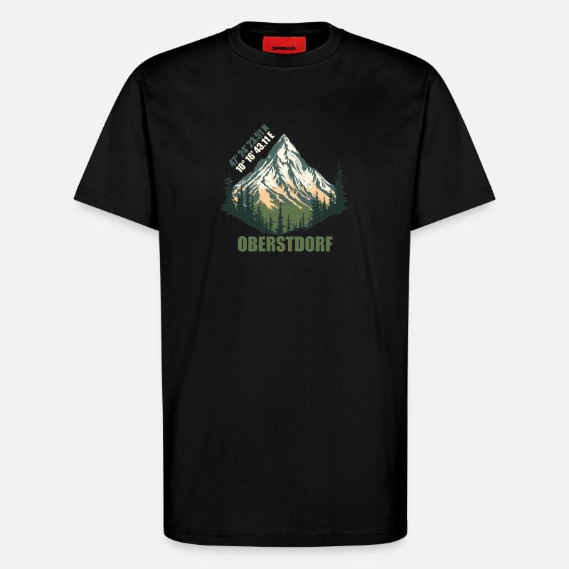 Oberstdorf - T-Shirt - made by SPREAD - SOLID BLACK