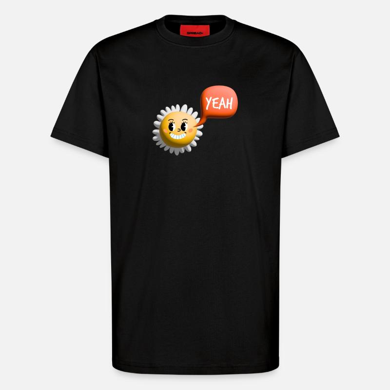 sonne yeah 3d - T-Shirt - made by SPREAD - SOLID BLACK