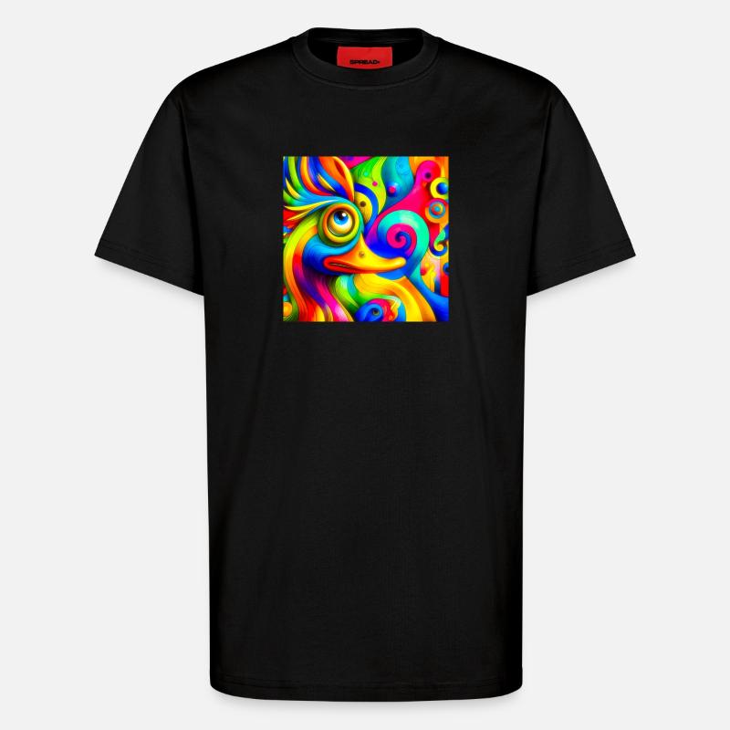 Gemälde von einer ente - T-Shirt - made by SPREAD - SOLID BLACK