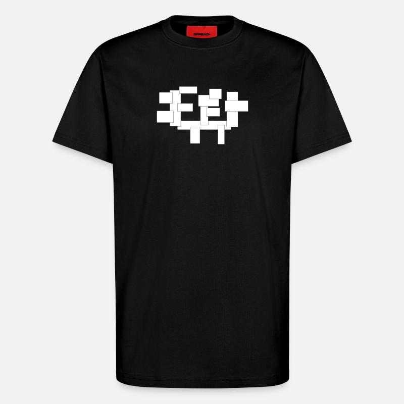 Rechtecke sind einfach Quadrate in Komposition - T-Shirt - made by SPREAD - SOLID BLACK