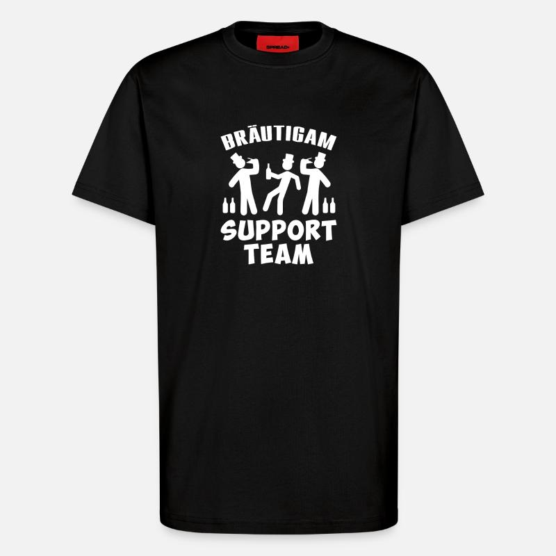 Bräutigam Support Team design - T-Shirt - made by SPREAD - SOLID BLACK