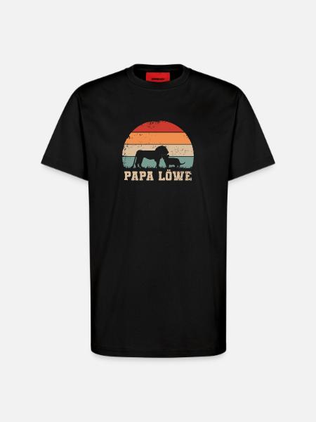 Papa Löwe - T-Shirt - made by SPREAD - SOLID BLACK