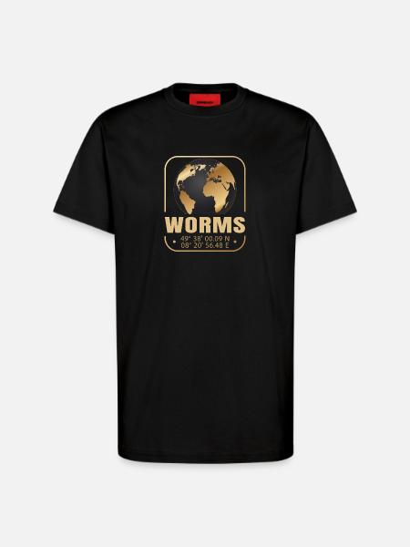 Worms - T-Shirt - made by SPREAD - SOLID BLACK
