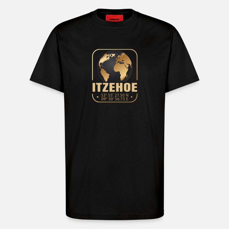 Itzehoe - T-Shirt - made by SPREAD - SOLID BLACK