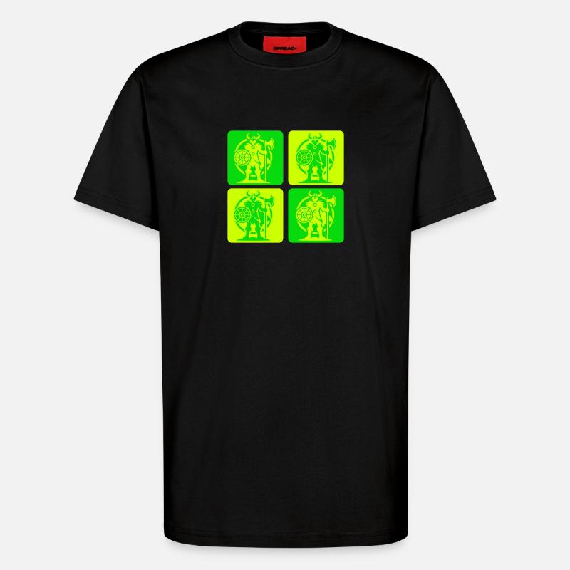 Nordischer Wikinger Silhouette - T-Shirt - made by SPREAD - SOLID BLACK
