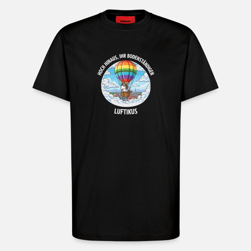 Luftikus-Einhorn - T-Shirt - made by SPREAD - SOLID BLACK