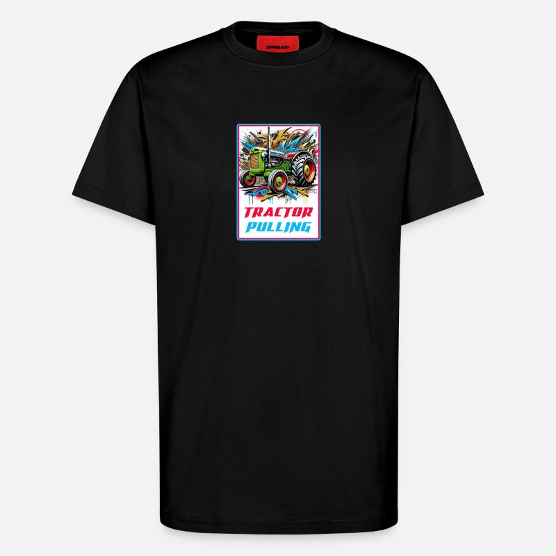 Tractor Pulling Power - T-Shirt - made by SPREAD - SOLID BLACK