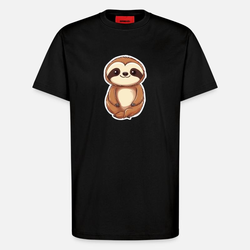 Faultier - T-Shirt - made by SPREAD - SOLID BLACK