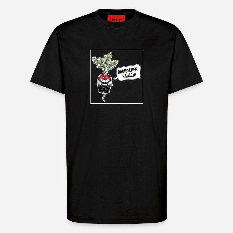 Radieschen-Rausch ! - T-Shirt - made by SPREAD - SOLID BLACK