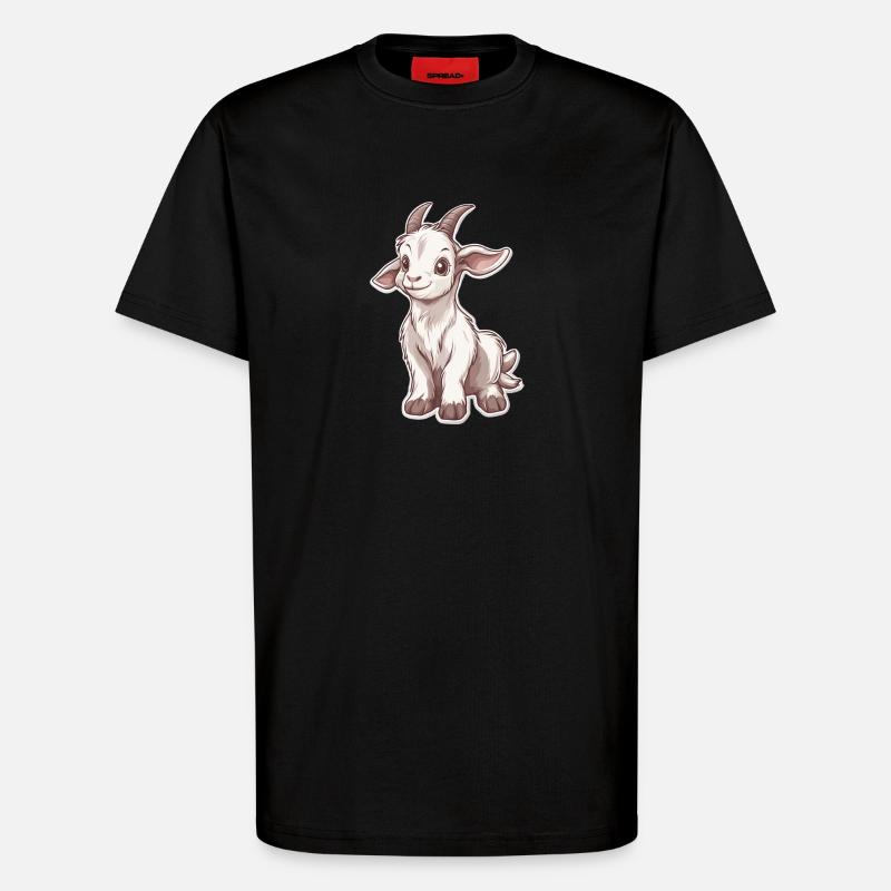 Ziege - T-Shirt - made by SPREAD - SOLID BLACK