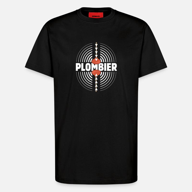 Retro Saugnapf Klempner - T-Shirt - made by SPREAD - SOLID BLACK