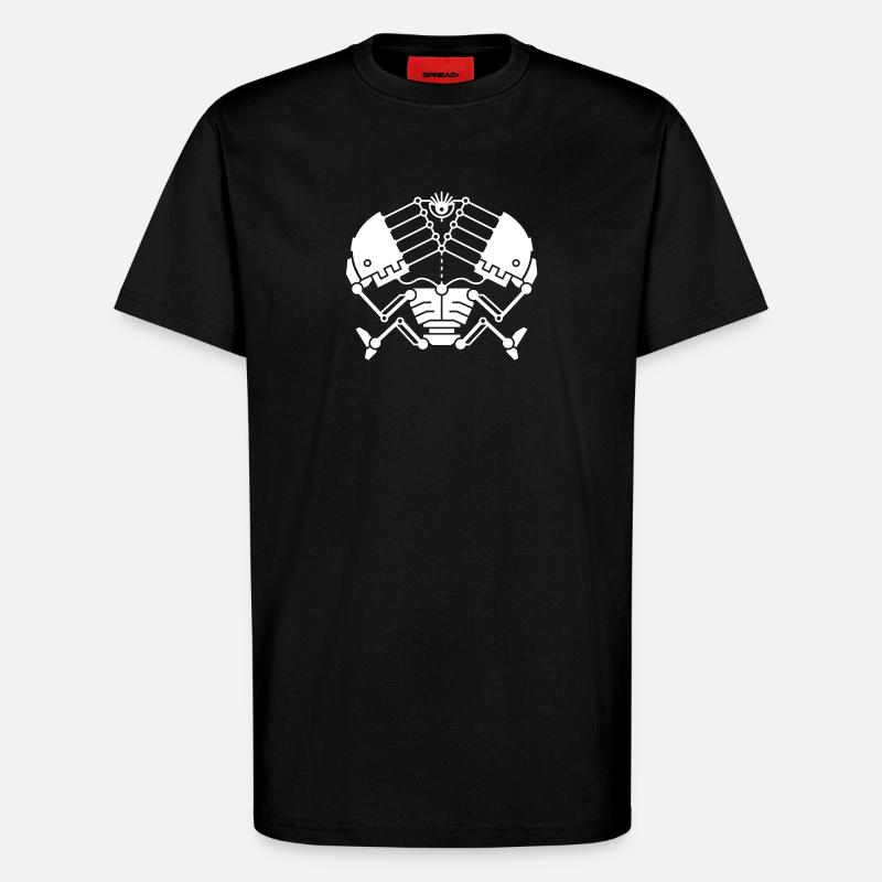 3rd Eye Robotics - white version - T-Shirt - made by SPREAD - SOLID BLACK