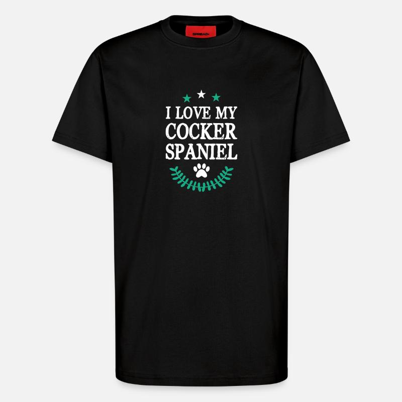 COCKER_SPANIEL - T-Shirt - made by SPREAD - SOLID BLACK