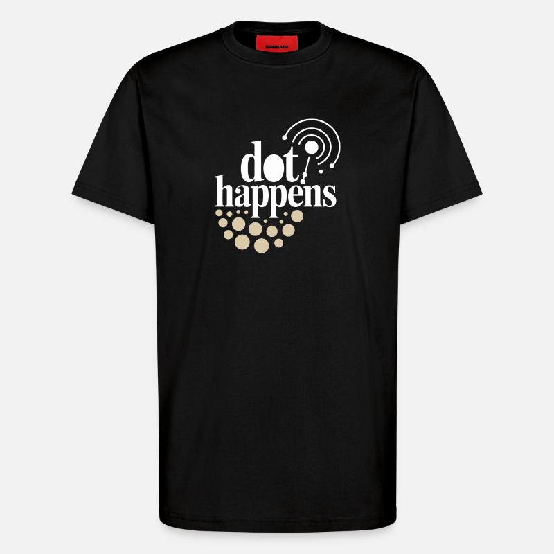 Dot Happens Morse Code Spaß - T-Shirt - made by SPREAD - SOLID BLACK