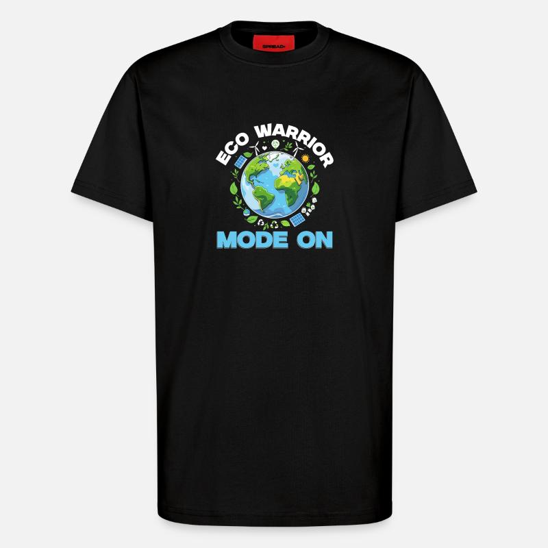 Umweltschützer Eco Warrior Mode On - T-Shirt - made by SPREAD - SOLID BLACK