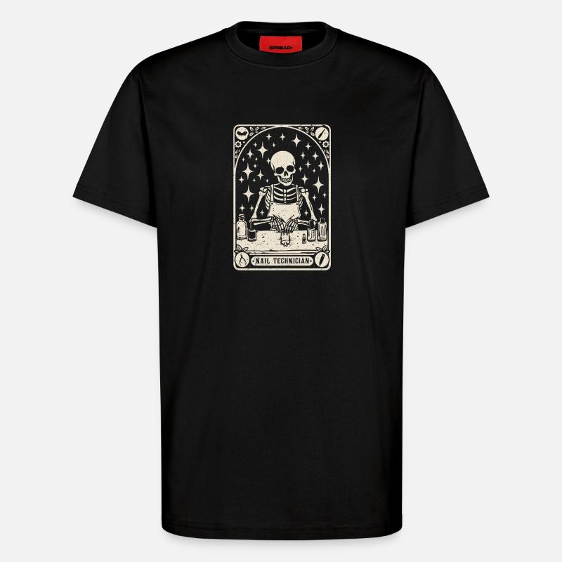 Nageldesignerin Nail Technician Tarot Card - T-Shirt - made by SPREAD - SOLID BLACK