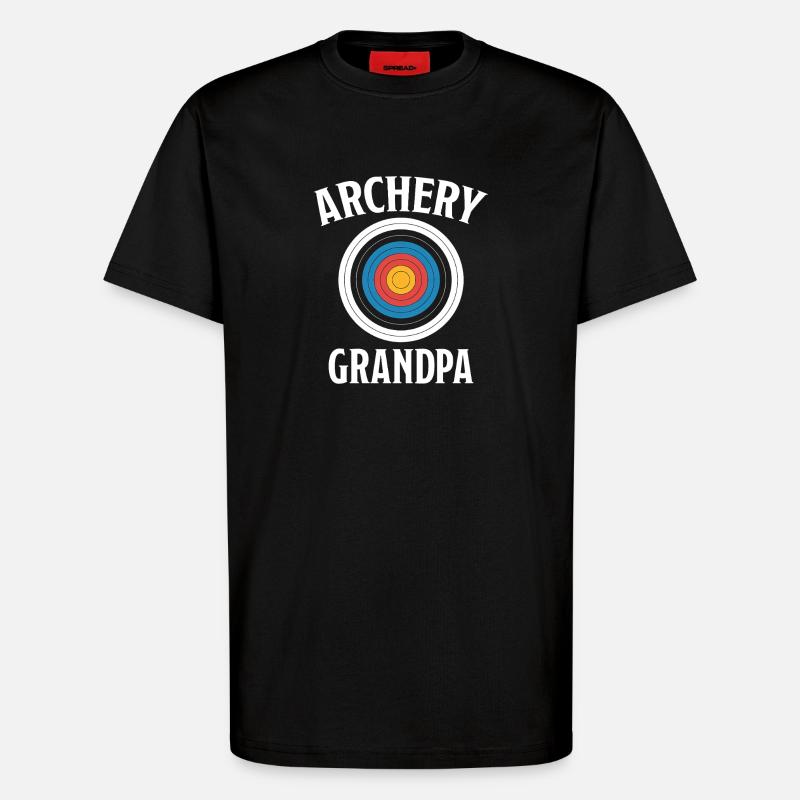 Bogenschießen Spruch Opa Bogenschießen Geschenk - T-Shirt - made by SPREAD - SOLID BLACK