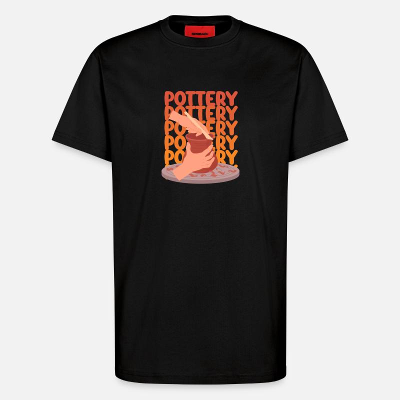 Pottery Passion For Creative Hands - T-Shirt - made by SPREAD - SOLID BLACK
