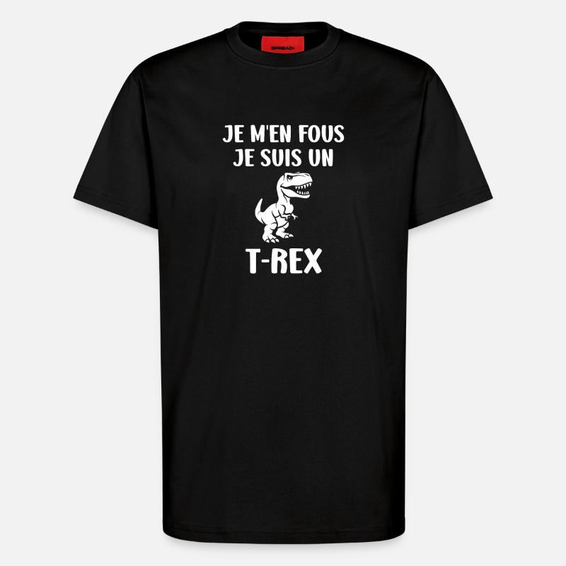 T-Rex Humorous Expression - T-Shirt - made by SPREAD - SOLID BLACK