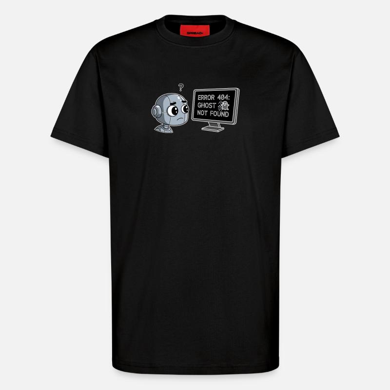 Error 404: Ghost Not Found - T-Shirt - made by SPREAD - SOLID BLACK