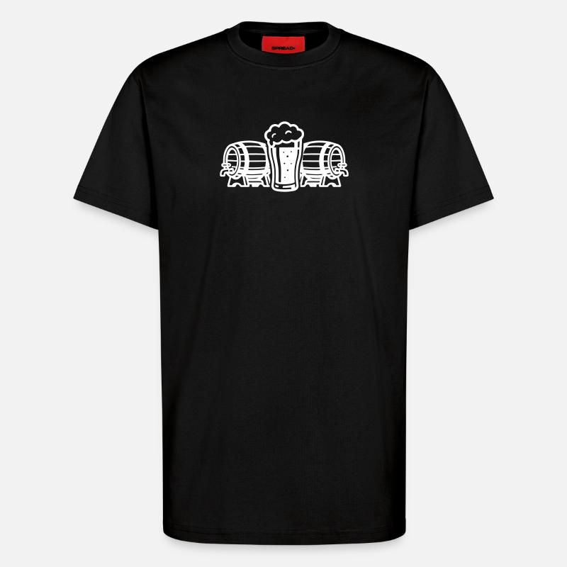Bier Bierfass Bierglas - T-Shirt - made by SPREAD - SOLID BLACK