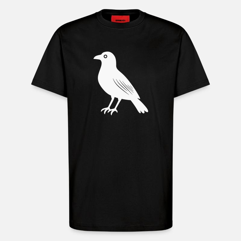 Corbeau - T-shirt bio décontracté fabriqué en UE - SOLID BLACK