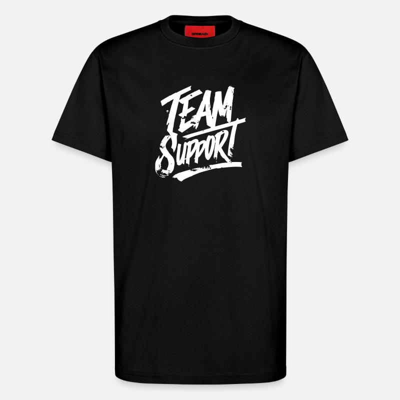 Team Support Association - T-Shirt - made by SPREAD - SOLID BLACK