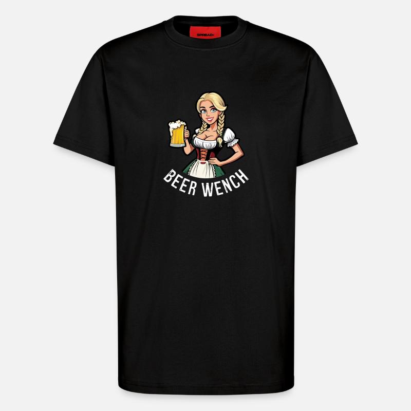 Bierweibchen - T-Shirt - made by SPREAD - SOLID BLACK