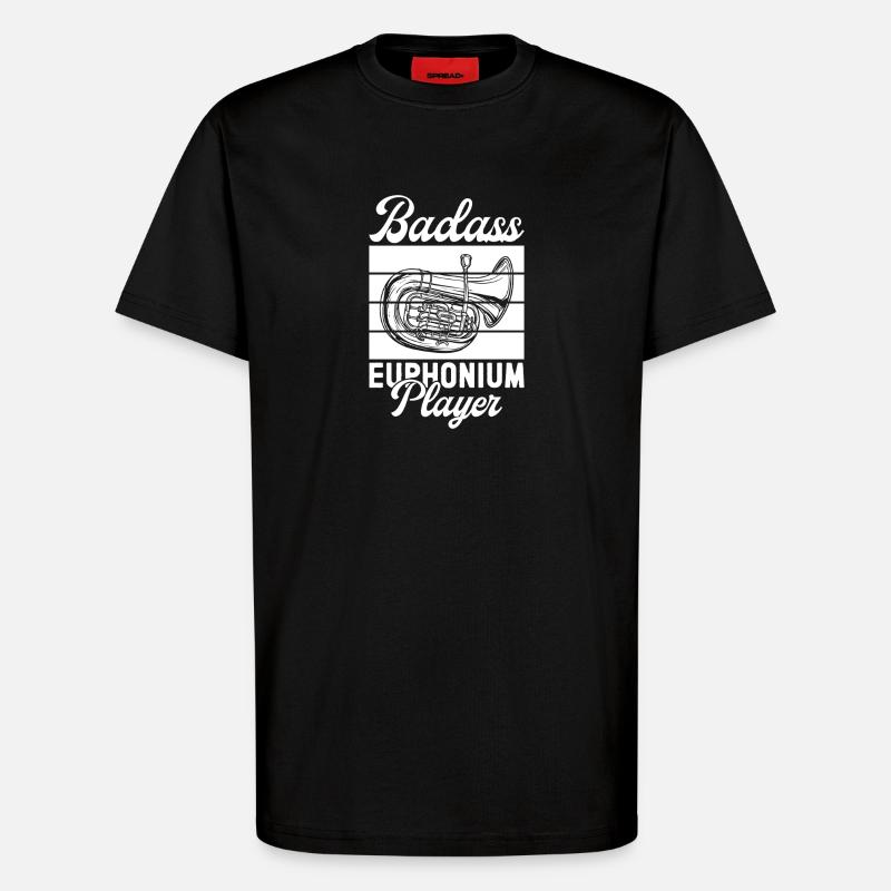 Baritone Player Badass Player Euphonium - T-Shirt - made by SPREAD - SOLID BLACK
