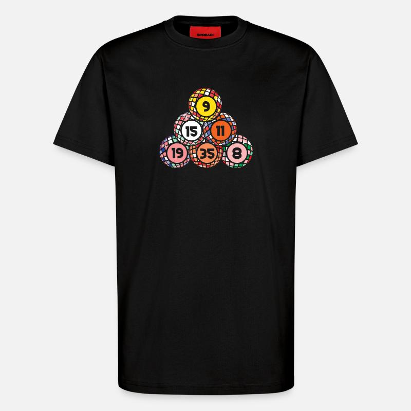 Bingo Game Bingo Balls Stack Bingo - T-Shirt - made by SPREAD - SOLID BLACK