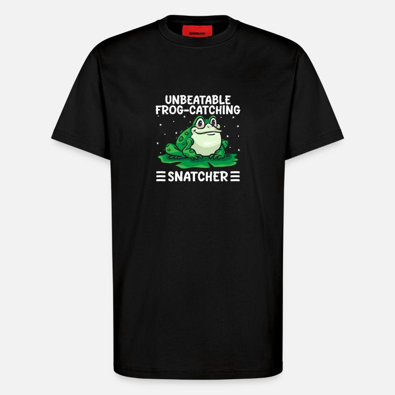 Frog Catcher Unbeatable Frog-Catching Snatcher - T-Shirt - made by SPREAD - SOLID BLACK