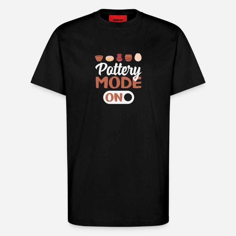 Mode poterie à l’inspiration créative - T-shirt bio décontracté fabriqué en UE - SOLID BLACK