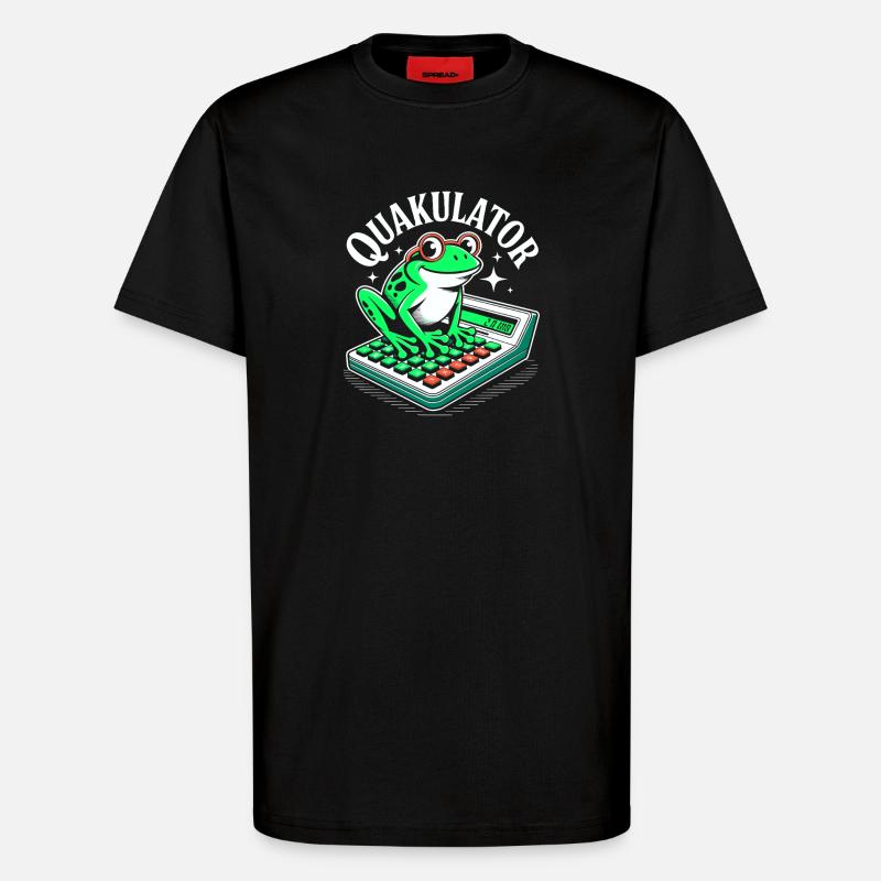 Funny Saying Math Frog Calculator - T-Shirt - made by SPREAD - SOLID BLACK