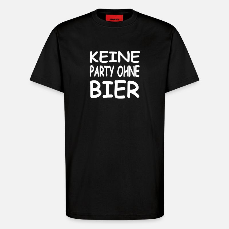 Bier - T-Shirt - made by SPREAD - SOLID BLACK