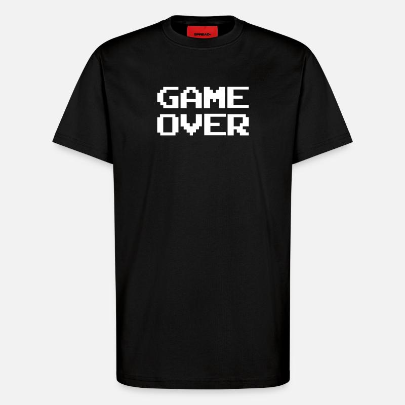 Pixel Game Over Retro - T-Shirt - made by SPREAD - SOLID BLACK