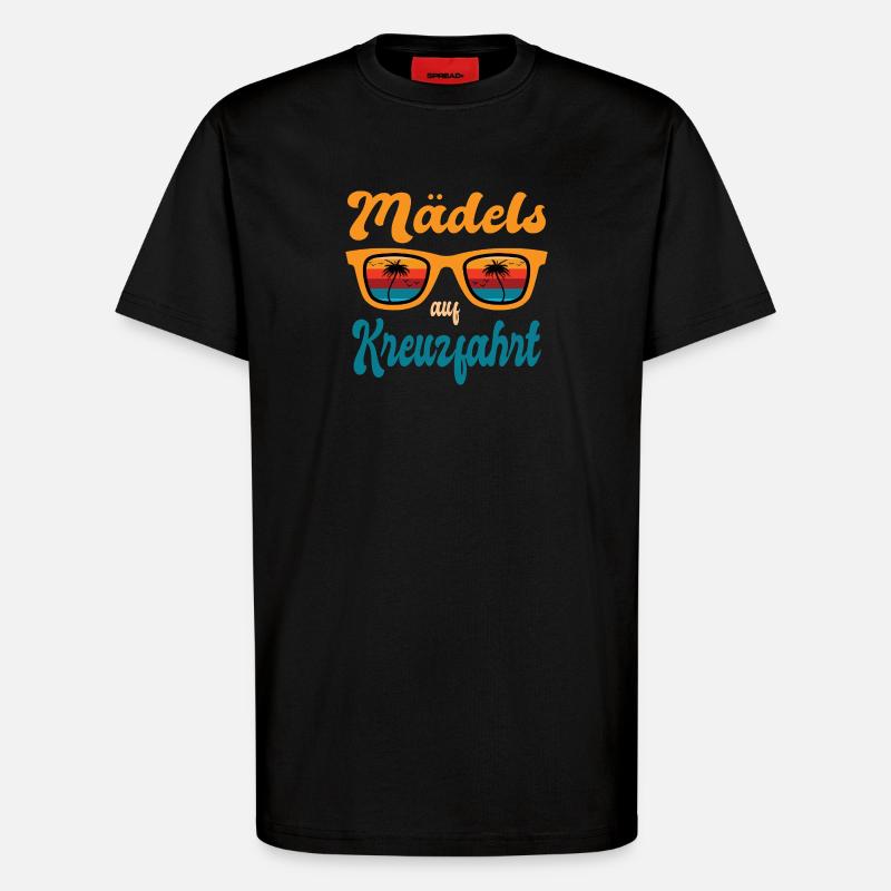 Mädels Auf Kreuzfahrt Party Partnerlook - T-Shirt - made by SPREAD - SOLID BLACK