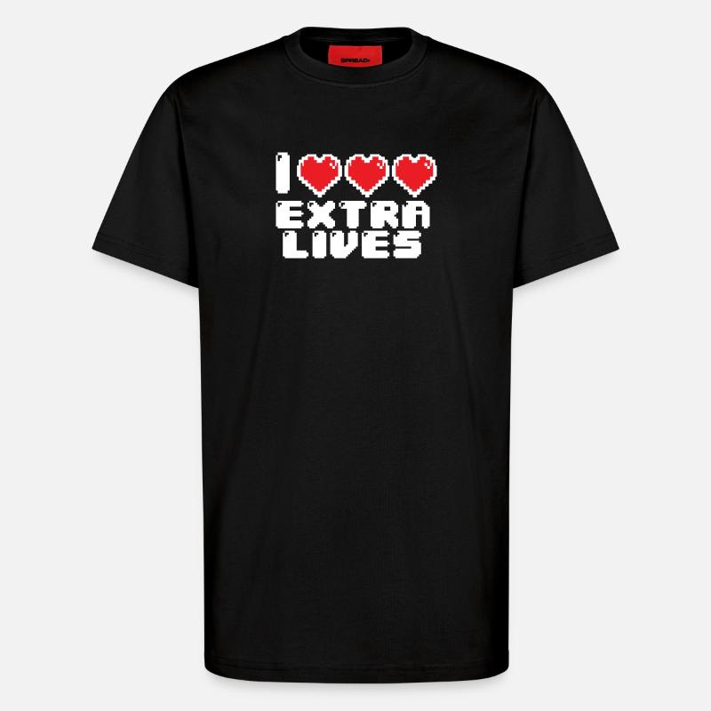 Extremes Pixel-Herz - T-Shirt - made by SPREAD - SOLID BLACK