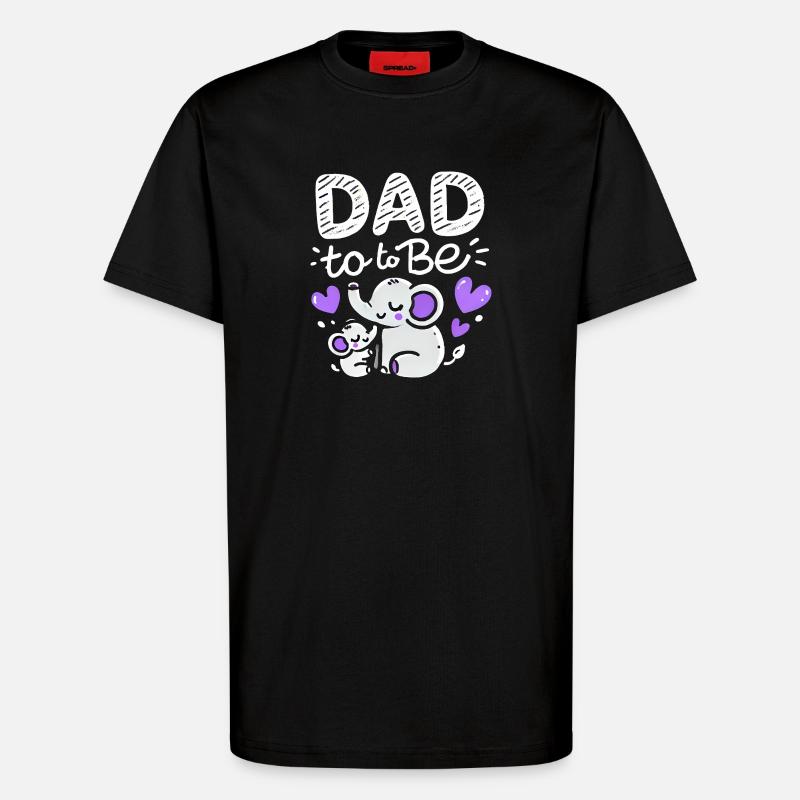 Vater wird Elefant Baby Enthüllung, Väter - T-Shirt - made by SPREAD - SOLID BLACK