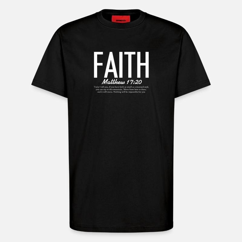 Glaube wie ein Senfkorn - T-Shirt - made by SPREAD - SOLID BLACK