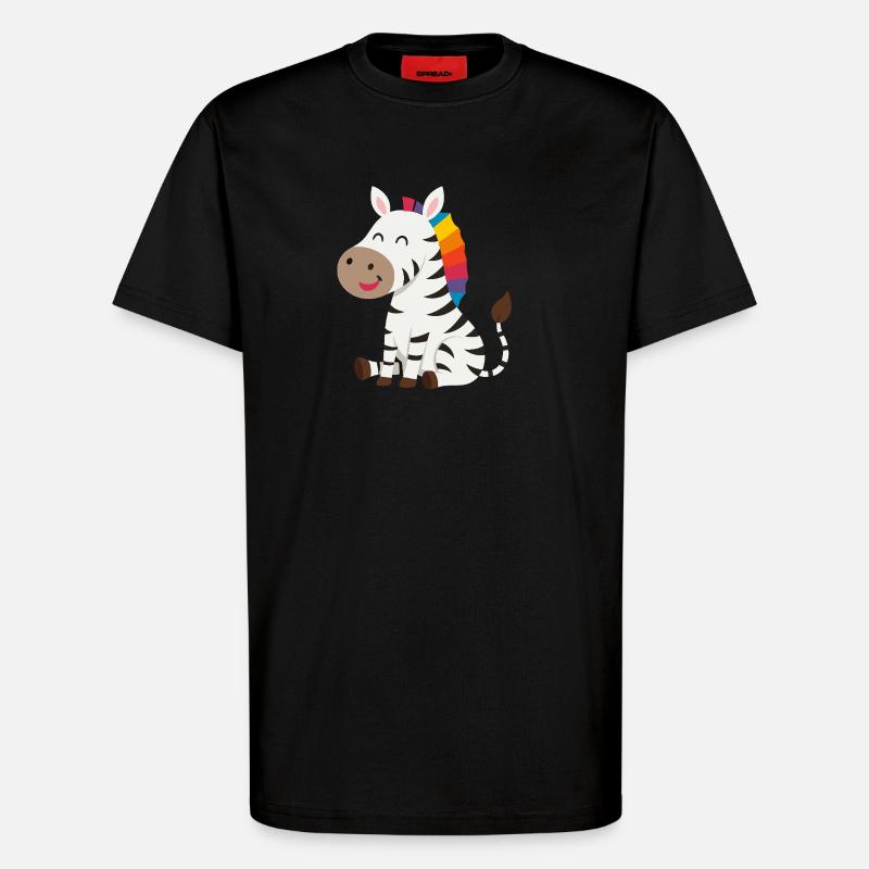 Süßes Zebra Design - T-Shirt - made by SPREAD - SOLID BLACK