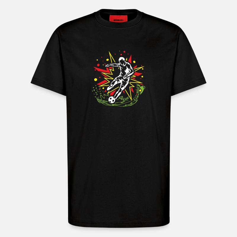 Kicker im ComicBeat - T-Shirt - made by SPREAD - SOLID BLACK