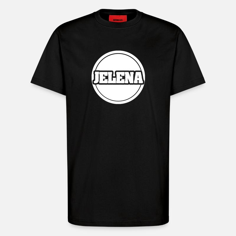 Jelena as a given name - T-Shirt - made by SPREAD - SOLID BLACK