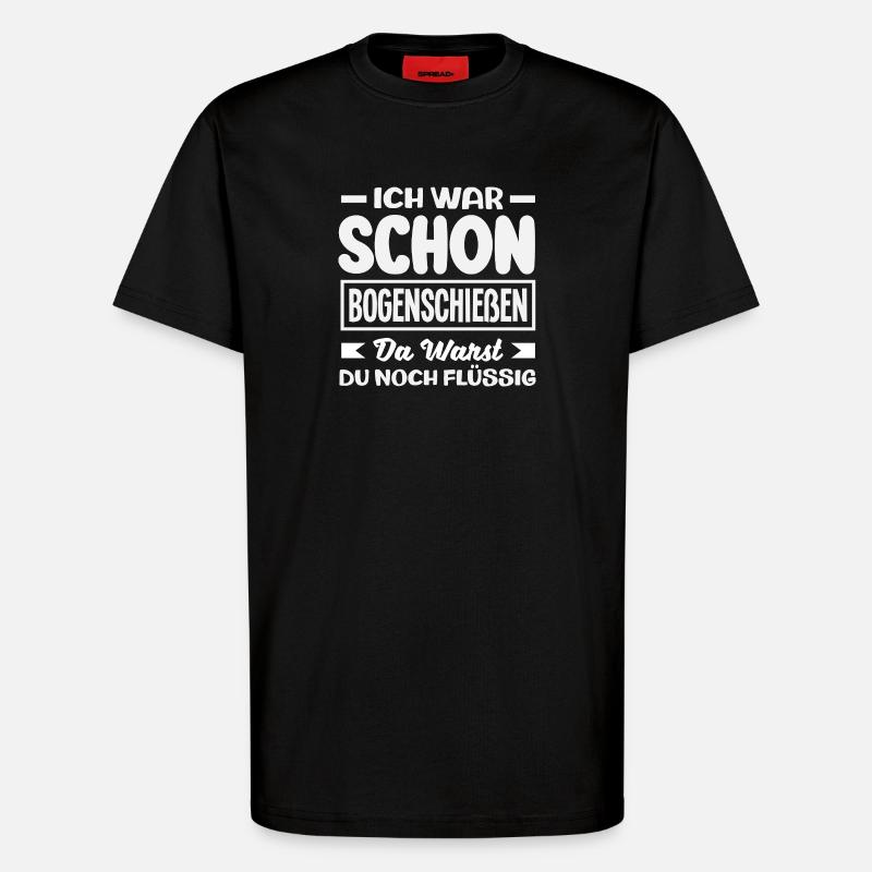 Bogenschießen Bogenschütze Geschenk - T-Shirt - made by SPREAD - SOLID BLACK