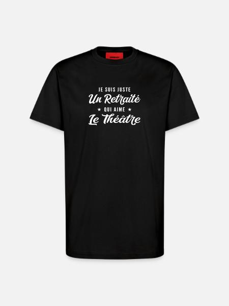 Retired Theater Enthusiast - T-Shirt - made by SPREAD - SOLID BLACK