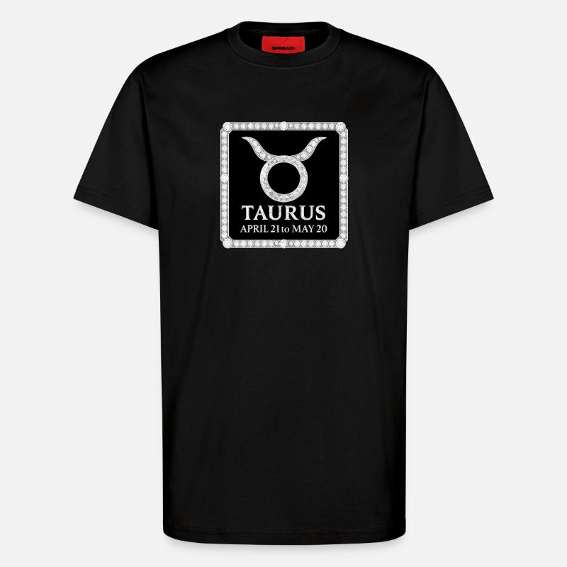 Sternzeichens Stier - T-Shirt - made by SPREAD - SOLID BLACK