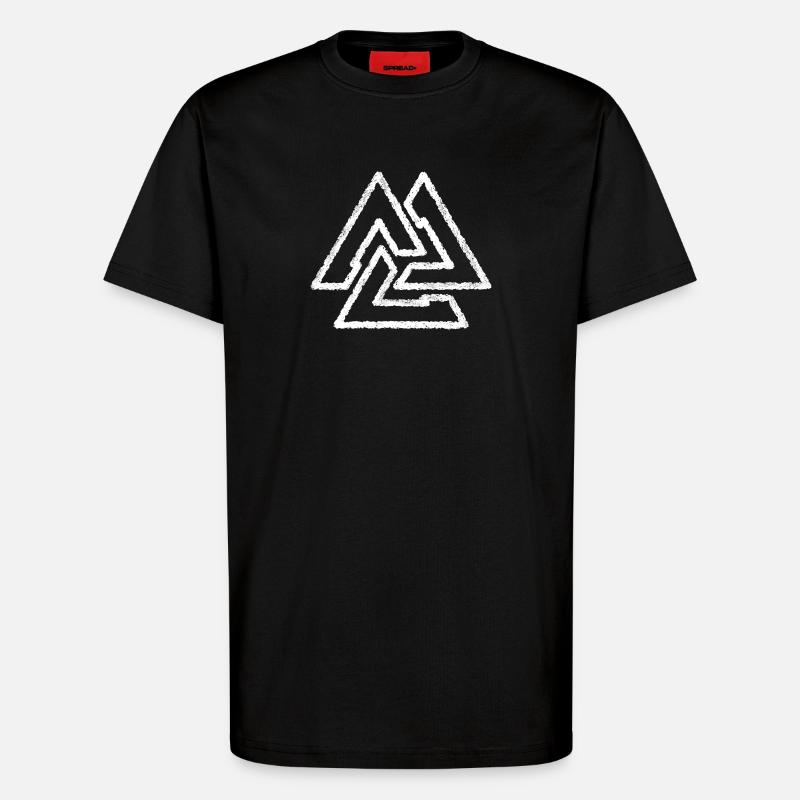 Valknut Wikinger Knoten - T-Shirt - made by SPREAD - SOLID BLACK