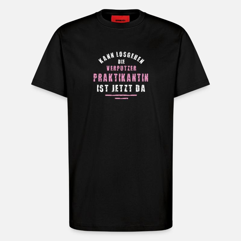 Plasterer Intern Thank You Internship Plastering - T-Shirt - made by SPREAD - SOLID BLACK
