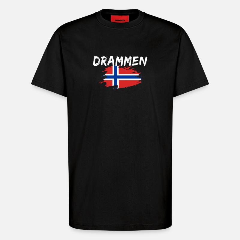 Drammen Norwegen - T-Shirt - made by SPREAD - SOLID BLACK
