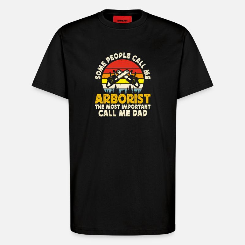 Arborist Baumpfleger Vater Geschenk - T-Shirt - made by SPREAD - SOLID BLACK
