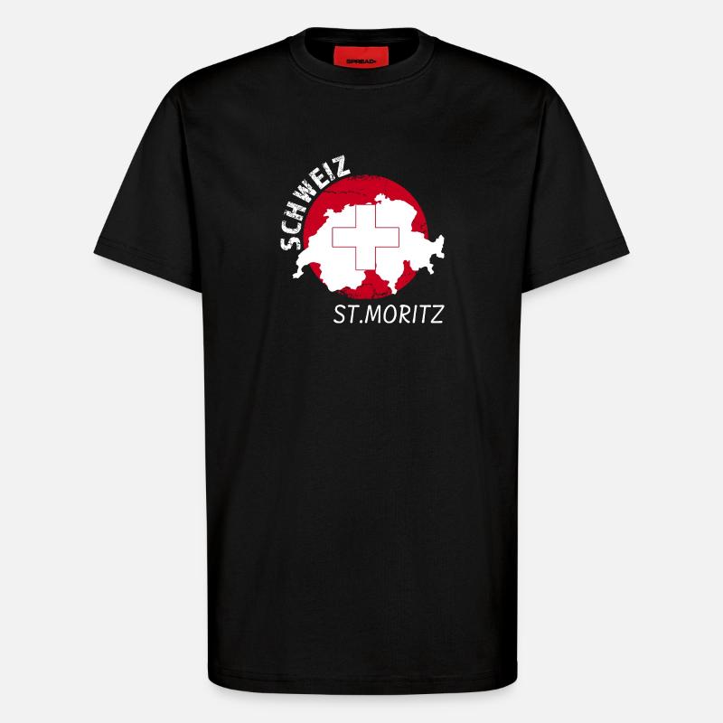 St. Moritz - T-Shirt - made by SPREAD - SOLID BLACK